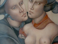 Carmen Aldunate. Chile, 1940. Sin título, téc. mixta sobre papel, 98 x 70 cm., 1985. Actualmente en exhibición.